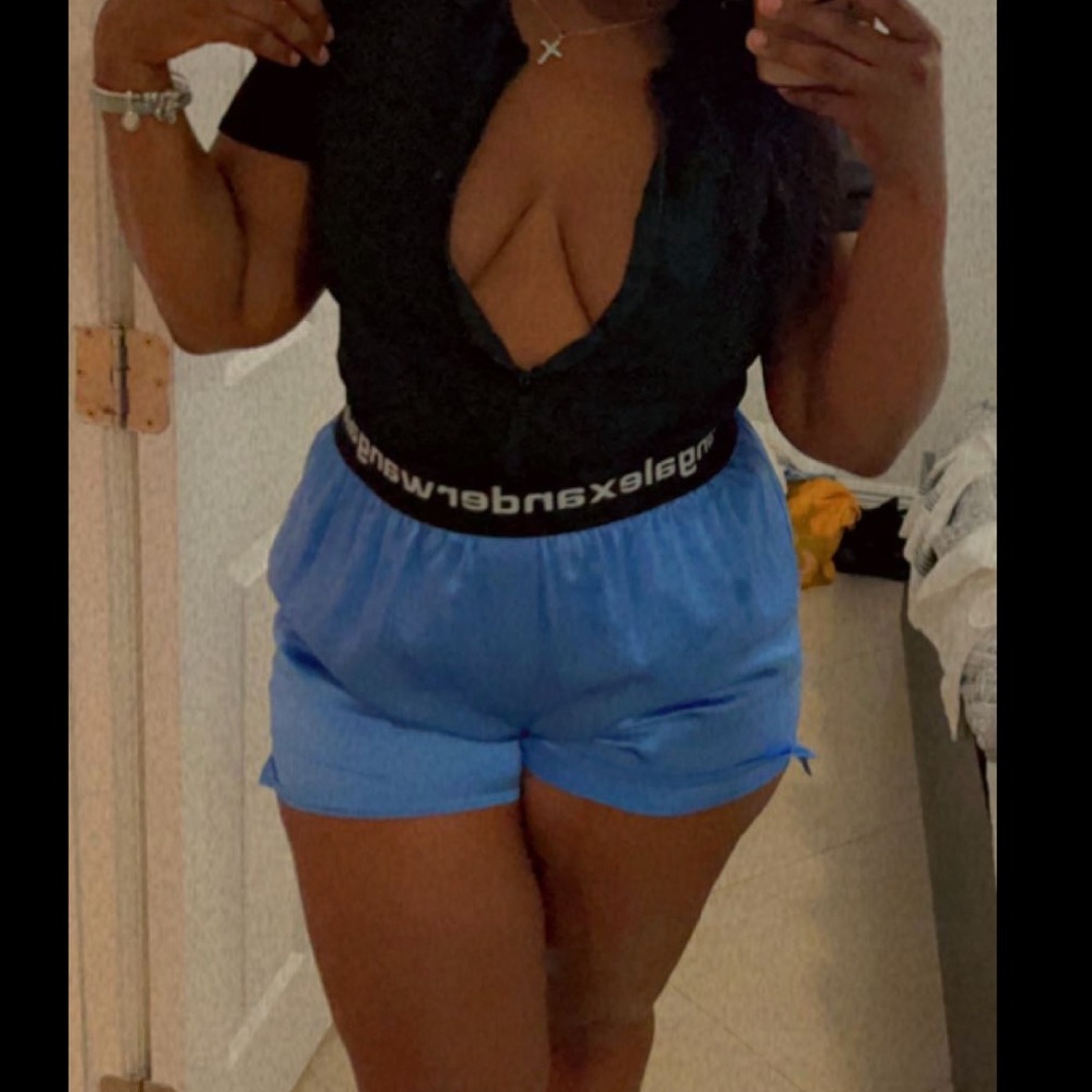 Alexander wang satin shorts